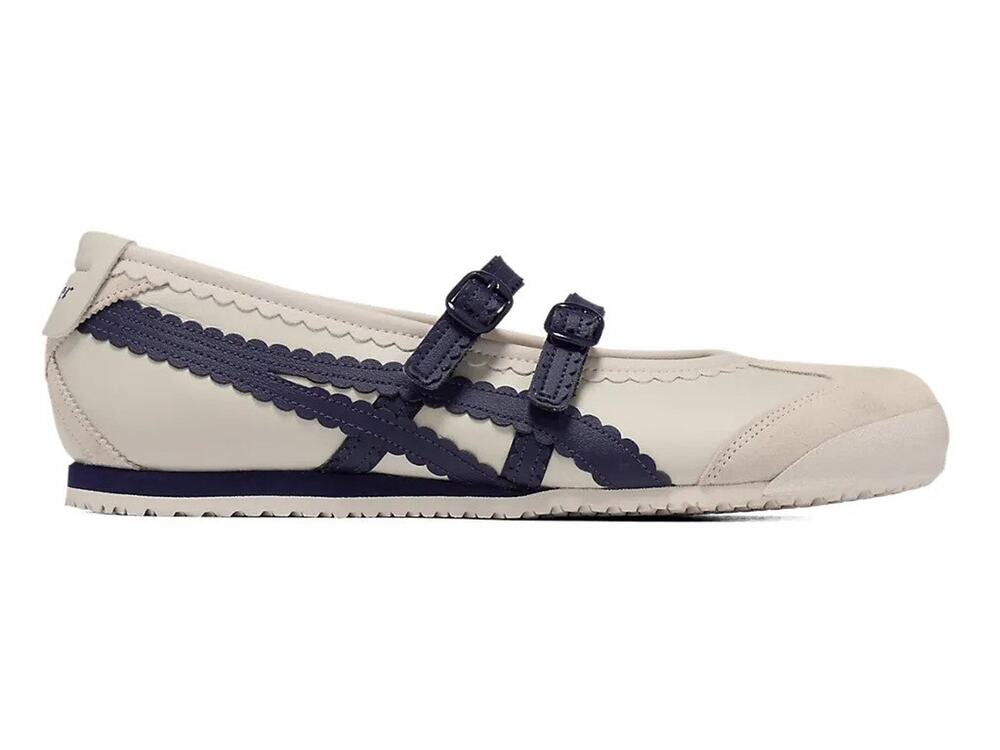Onitsuka Tiger Mexico 66 Tgrs Women Ballet Flats in Birch/Peacoat - W9